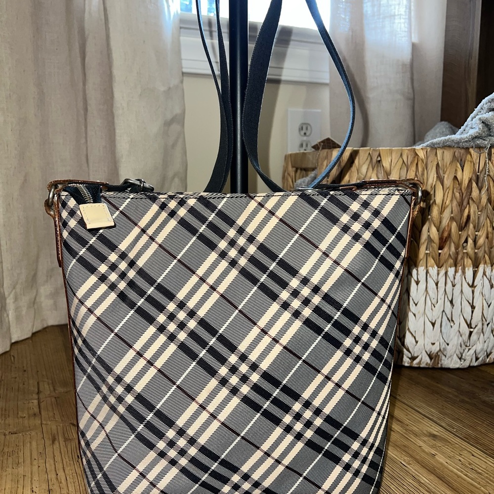 BURBERRY Nova Check Blue Label Shoulder Bag Nylon Beige